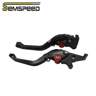 China 3D Wave Pattern SEMSPEED 3D Adjustable Short Brake Clutch Handle Lever With Parking For HONDA PCX125 150 160 2010-2020 2021 for sale