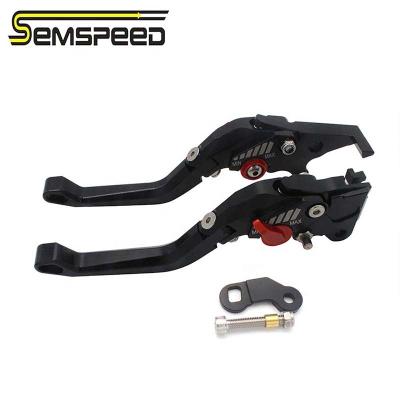 China CNC Aluminum 6061 SEMSPEED Anodized Motorcycle 3d Corrugated Shape Brake Grab Folding Parking Levers Handles For HONDA PCX125 150 160 for sale