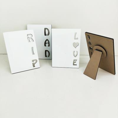 China Eco-Freindly New Arrival RIP LOVE FAMILY DADDY Good Quality Sublimation MDF Photo Frame for sale