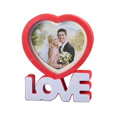 China Durable Sublimation Eco-Friendly Valentine's Day LOVE Mirror Magic White LED Custom Makeup Photo Frame For DIY Promotion Gift for sale