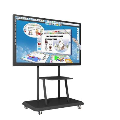 China School White Board School Teaching 65 75 86 98 Inch LCD Touch Screen Interactive Digital White Board With Stand For Kids Student Children for sale