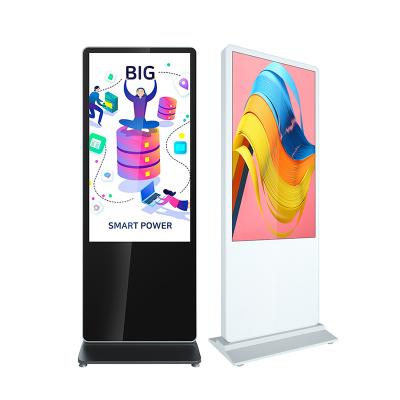 China Case+Tempered Panel 3g 4g 5g wifi Network FHD Aluminum Glass LCD Screen Loop Android Video Advertising Display Media Player Advertising Stand Kiosk for sale