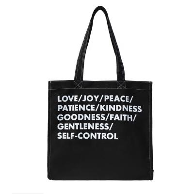 China Custom Reusable Logo Printing Cotton Tote Bag Reusable Shopping Bag With Logo for sale