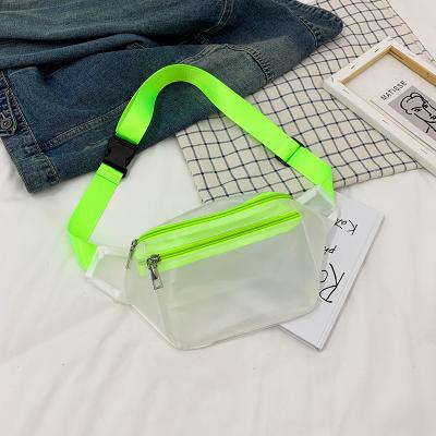 China Wholesale Water Proof Women Waterproof Chic Waist Bag Reflective Clear PVC Fanny Pack Girl for sale