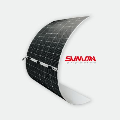 China Sunman PV Mono Flexible Panel 375W 430W PERC Solar Panels Lightweight Panel for RV Home Use 166mmx166mm for sale