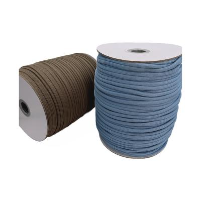 China Durable Wholesale Durable High Quality Polyester Flat Cords 8-10mm Width Flat Rope Laces for sale