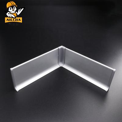 China Modern Waterproof Silver High Grade Aluminum Skirting Board For Wall Protection for sale