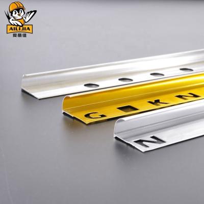 China Guangdong Modern Silver Extruded Aluminum Tile Trim for sale