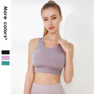 China 2019 New Yoga Bra Women's Sports Bra Seamless Sports Bra Beautiful Antibacterial Mesh Back Women's Sports Bra for sale