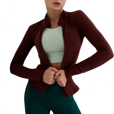 China Breathable Active Wear Women Long Sleeve Outdoor Sports Gym Fitness Running Jacket Women Training for sale