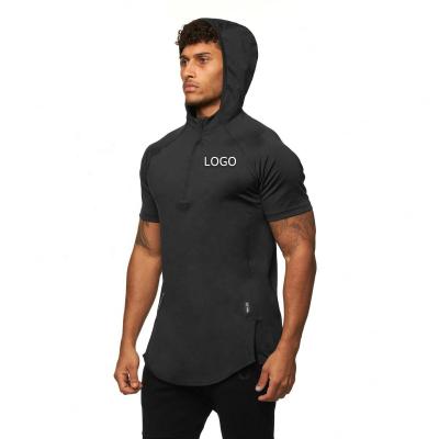 China 2021 Fashion Streetwear Men's Pullover Plus Size Half Zipper Half Zip Hoodies Custom Made Stylish Hoodies For Men for sale