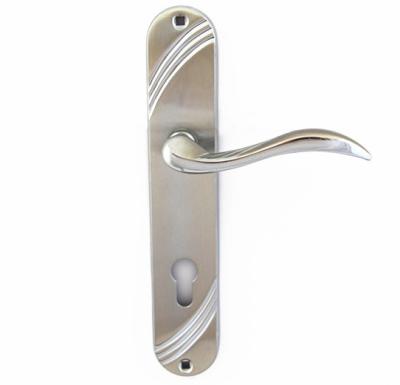 China Factory Wholesale Modern Zinc Door Lever Handle Lock Directly With Plate for sale