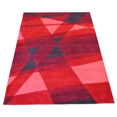 China Wholesale Custom Handmade Wool Blanket Living Room Bedroom Non Slip Tufted Blanket for sale