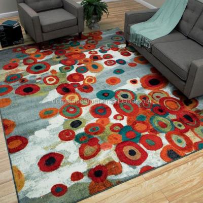 China Small Reversible Handmade Blanket Circles Design Wool Area Rug With Customized Size for sale