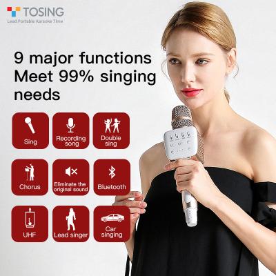 China TOSING V2/treble/UHF handheld microphone bass mic wireless mic for outdoor MIC party radio for sale