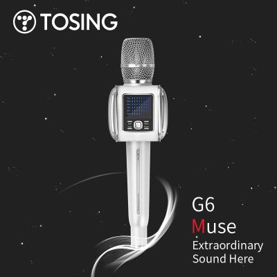 China 2021 Live Broadcasting Singing Karaoke Microphone Speaker Tosing G6+ DSP 5W*2 Chip 5W*2 TWS Speaker Duo Recording Wireless Function Best for sale