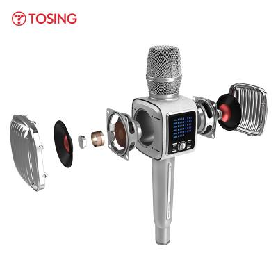 China 2022 Best Tosing G6 LED Screen TWS Function 58MM Blue Speaker Tooth Singing Karaoke Microphone HIGH FIDELITY 2022 for sale