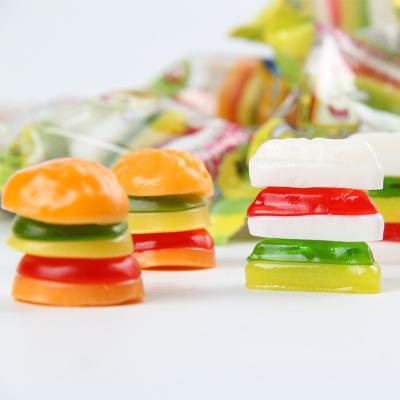 China Creative low sugar hamburger sandwich candy gummy marshmallow for sale