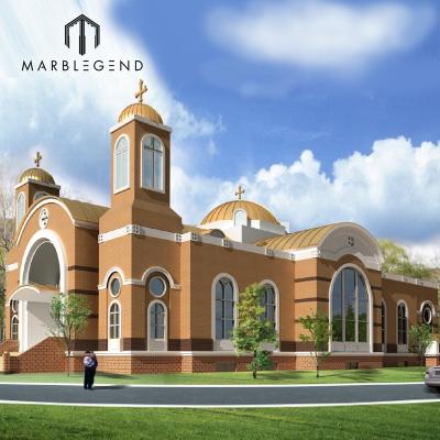 China Modern American Coptic Exterior Orthodox Church Sandstone Wall Cladding Tiles for sale