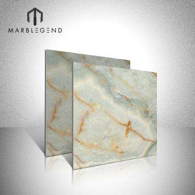 China Beautiful modern free design natural stonea quamarine green onyx marble price for sale