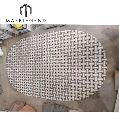 China Chinese Marble Interior White Marble Flooring Mosaic Tile for sale