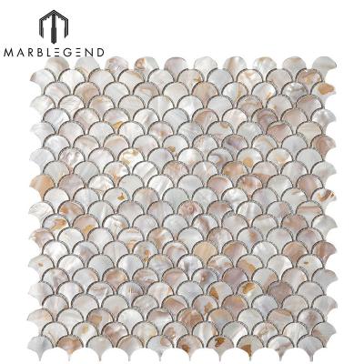 China Dark Color Helix Shape Shell Mosaic Tile Natural Pearl Interior Wall Decor Parquet for sale