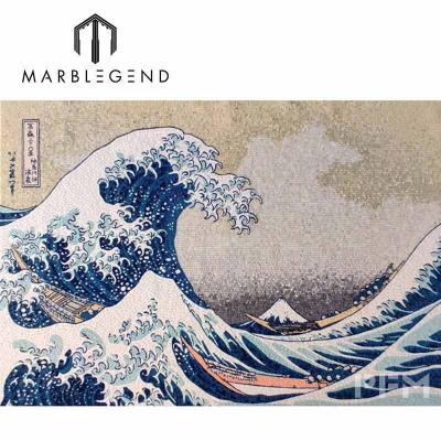 China Japanese Luxury Hot Selling Parquet Interior Design The Great Wave Off Kanagawa Art Painting On Canvas Home Wall Decoration for sale