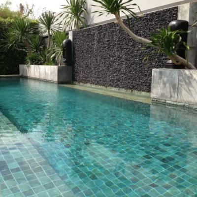 China Modern Natural Stone Green Sukabumi For Swimming Pool Tiles Honed Finish for sale