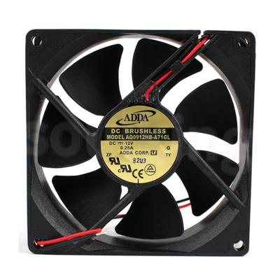 China High Quality ADDA Hotels AQ0912HB-A71GL 90X90X25mm 9225 DC Brushless Fan High Air Circulation 12V Exhaust Ventilation Ball Fans for sale