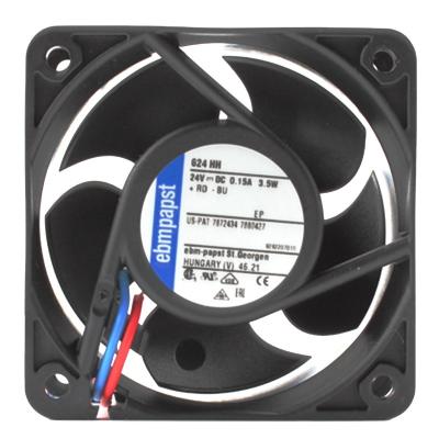 China In Stock 624HH 6025 60 x 60 x 25mm DC24V 3.5W 56m3/h 8200rpm Mini Cabinet Axial Fan 624H for sale