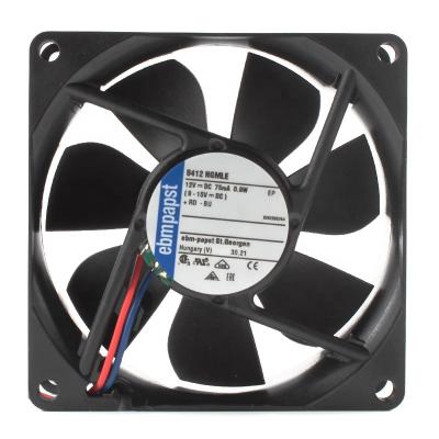 China Hotels in Stock 80*80*25mm 12V 0.9W 75mA 8412NGMLE 8025 Low Noise Inverter 12V Ball Bearing Axial Fan for sale