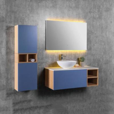 China Modern Sold To North America Cabinet Set Bathroom Furniture Hotel Vanity Project Interior Bath Vanity for sale