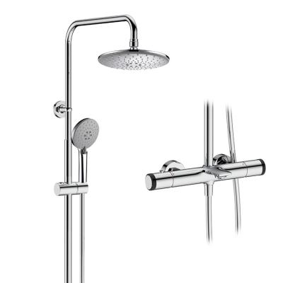 China Wholesale Cheap Thermostatic Columnless Bathroom Water Bath Shower Slide Bar Mixer Faucet Set With 8