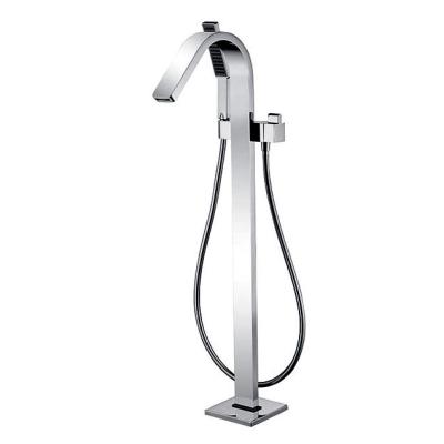 China Without Slide Bar Roman Tub Fixtures Tub UPC Cartridge Shower Floor Faucet Ceramic Mixer Tap With Sprayer for sale