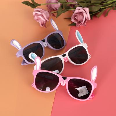 China 2021 fashion F&J sunglasses cute sunglasses multicolor rabbit ears kids sunglasses fashionable baby round sunglasses for sale