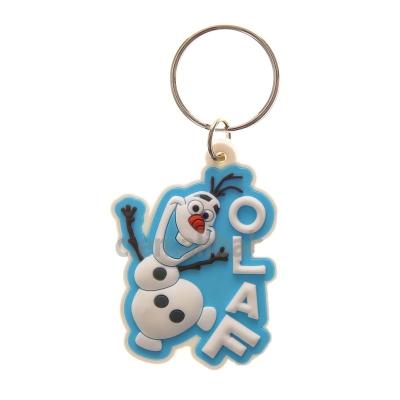 China F&J Factory Brand Custom Charm Eco-friendly Metal Plastic Alloy OLAF Snowman Pendant Keychain for sale