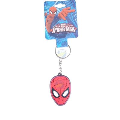 China F&J Fashionable Brand Gift Cartoon Spiderman PVC Hot Selling Customized Rubber Key Chain for sale