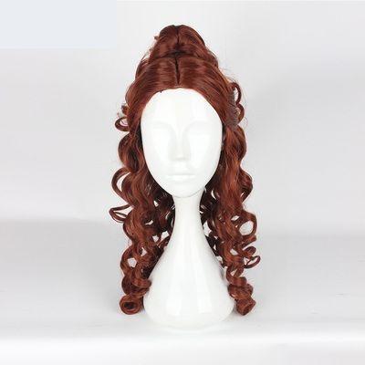 China Adult Brand F&J Brown Curly Wigs Cover High Quality Eco-friendly Luxury Synthetic Chemical Fiber Material for sale