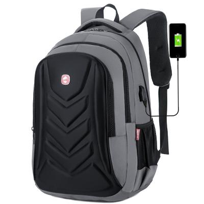 China With USB Waterproof Durable Men's Computer Polyester Laptop Backpack With Usb Charger for sale