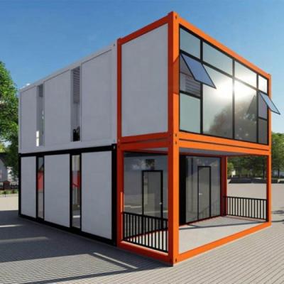 China Modern american 20ft prefab modern customized container house fast food coffee shop cafe bar container for sale garden house wood for sale