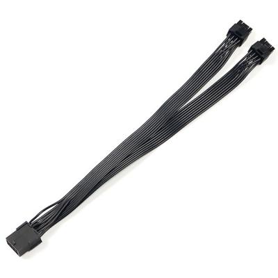 China 18awg 8P PVC production to dual 8P (6+2) black PCIE power adapter extension cable pcie splitter for sale