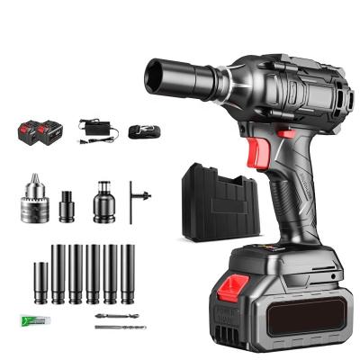 China Wholesale Multifunctional Professional Impact Drill 700N.m Heavy Duty Household Impact Wrench Cordless Impact Wrench Set With Battery for sale