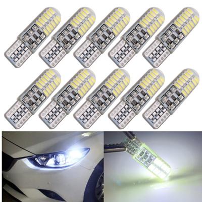 China Cool light 158 ​​bule T10 24SMD silicon LED 3014 192 194 168 W5W LED dome side trunk board beacon light ACE-EL-T1024SMDA006 for sale