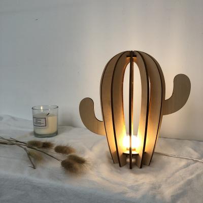 China Modern Handmade Wooden Party Lamp Style Birthday Gift Home Decorated Woman Table Light Nordic for sale