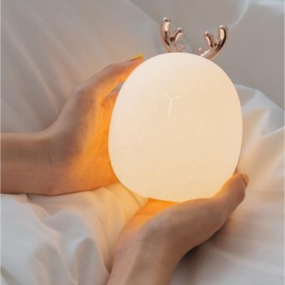 China Modern Silicone Table Light USB Charger For Bedroom Baby Sleep Led Cute Night Lamp Decoration for sale