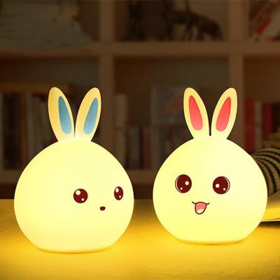 China Modern Rabbit Silicone Light Led Night Light Desk Lamp Small Gift for sale