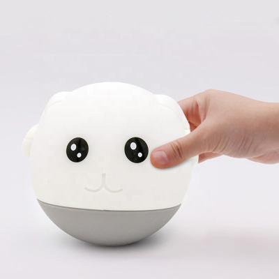 China 1200mAh Battery LED Night Light Modern Child Bedside Lamp Cute Silicone Sheep Animal Cartoon Animal Light for sale