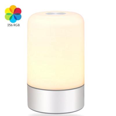 China Modern Touch Adjustable Light Warm White Desk Lamp RGB Color and LED Light Suitable for Living Room and Bedroom for sale