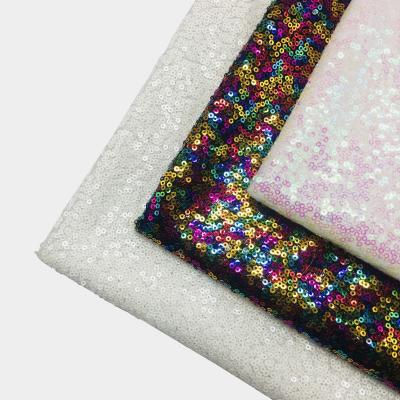 China RXF0725 Sequin Fabric Embroidery Tulle Sequin Fabric Custom-made Sequin Fabric for sale