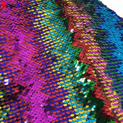 China RXF1041 Professional Multicolor Sequin Fabric Medium Weight CE Certification for sale